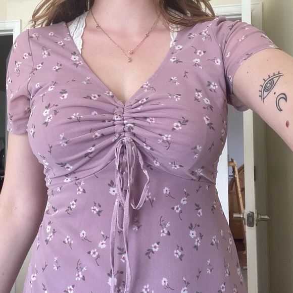 Hollister Purple Floral Dress - Picture 4 of 5